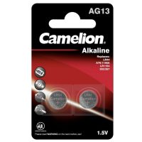 Camelion gombcellás alkáli elem LR44 (LR44, AG13, LR1154, 1166A, 357, A76, GP76A, SR44) - 2 darab; 1,5V