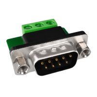 D-Sub DB9 férfi adapter RS232 csavaros kivezetéssel hexafix szerelvényhez