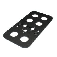 Alumínium alaplap P – rögzítési platform, fekete, 64x124 mm (MG995/MG996-hoz)