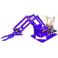 SG90/MG90 robotkar kéz akril - kék - készlet