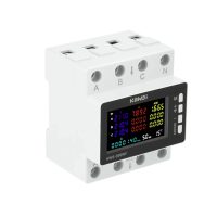 Háromfázisú WiFi elektromérő TUYA 80A relével és LCD kijelzővel - DIN sínre szerelhető