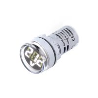 Panel voltmérő DC feszültséghez 5-100V, kerek 22mm - Fehér