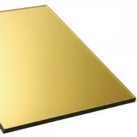 Akril lézeres feldolgozáshoz 500 x 300 x 3 mm - Tükör plexi, arany