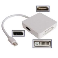 Mini Display Port HDMI, DVI és DisplayPort átalakító - Fehér