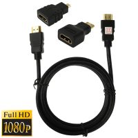 HDMI / Mini HDMI / micro HDMI kábel (FullHD) - 1,5m - Fekete