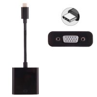 USB-C (hím) / VGA (női) adapter - Fekete