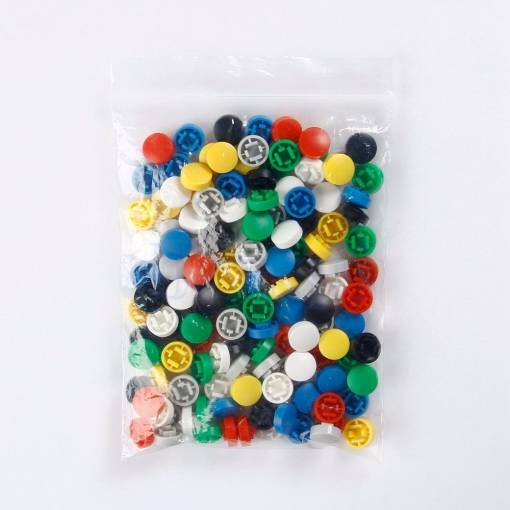Foto - Barevné tlačítko na spínač - 140 kusů, 12 x 12 x 7,3 mm
