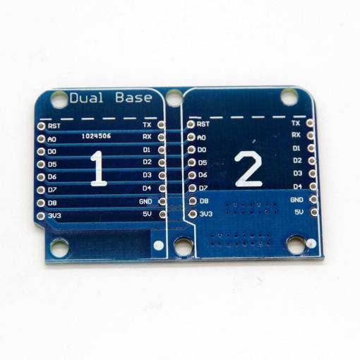 Foto - WeMos Dual Base Shield dupla aljzattal a WeMos D1 Mini NodeMCU ESP8266-hoz