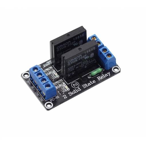 Foto - SSR Relé modul Magas szintű - 2 csatorna 12V DC