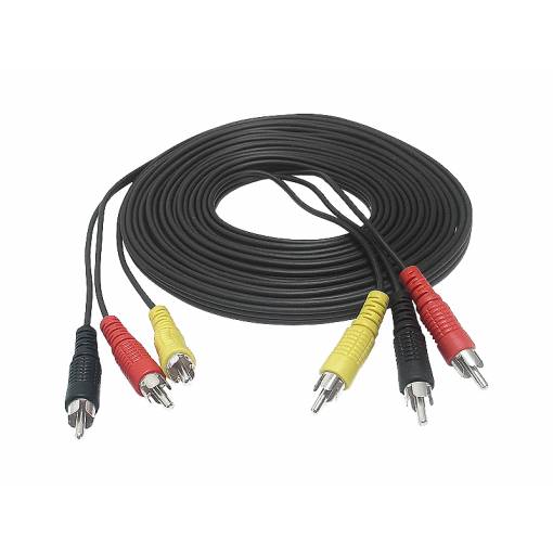 Foto - 3x RCA kábel mindkét oldalon csatlakozókkal - 1,2 méter
