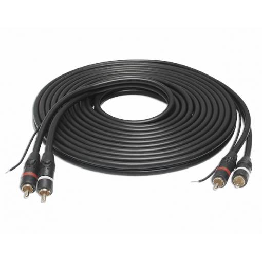 Foto - Kabel s pozlacenými konektory RCA na obou stranách + ovládací vodič - 5 metrů