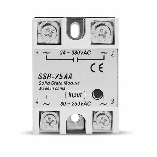 Foto - SSR félvezető relé SSR-75AA 80 - 250 V AC