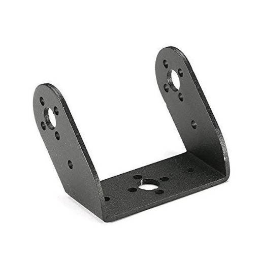 Foto - Alumínium servomotor tartó UD – átlós, fekete, 56x41 mm (MG995/MG996 számára)
