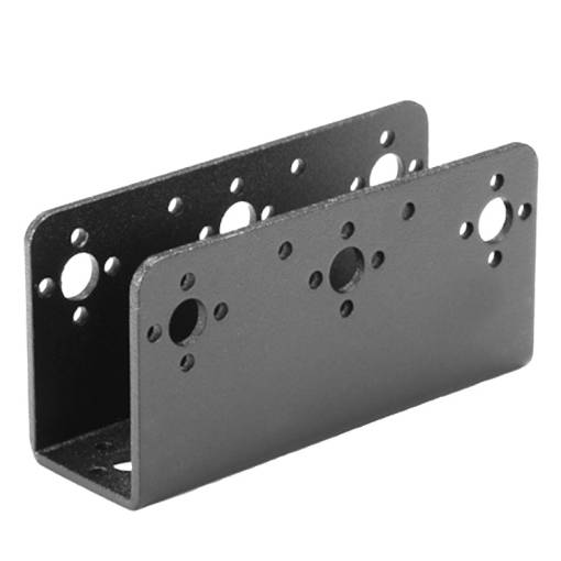 Foto - Alumínium servomotor tartó U3 – egyenes, fekete, 29x44mm (MG995/MG996 számára)