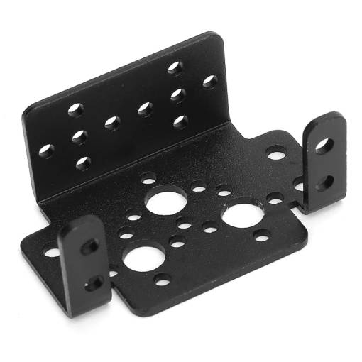 Foto - Alumínium szervomotor tartó M – multifunkcionális, fekete, 25x37mm (MG995/MG996-hoz)