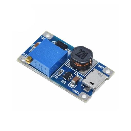Foto - Step-up feszültségszabályozó MT3608 4-20V-ra 5-28V-ra, 2A, Micro USB
