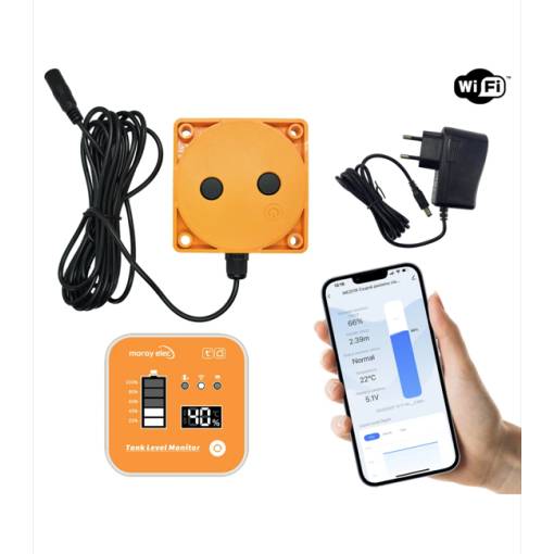 Foto - WiFi szintérérzékelő + Monitor TUYA/Smart Life