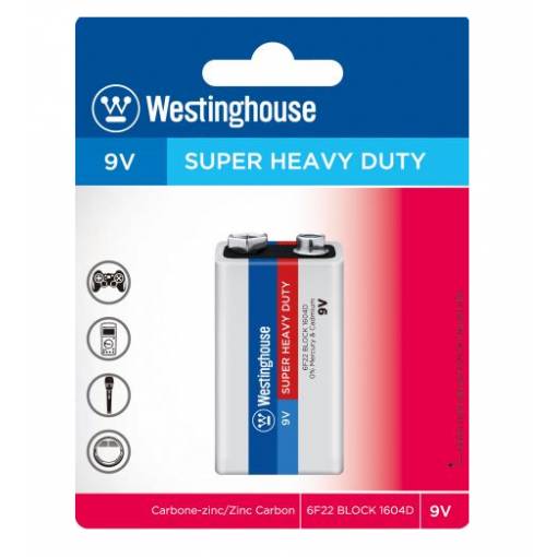 Foto - Westinghouse akkumulátor 6F22 (1604D) - 9V