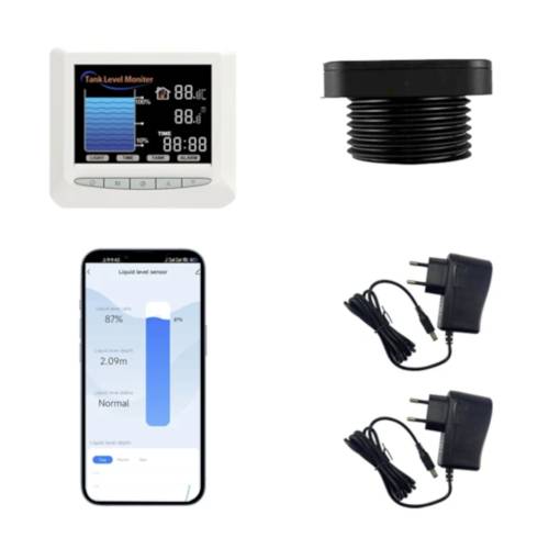 Foto - LCD monitorral ellátott szintérzékelő WiFi TUYA/Smart Life