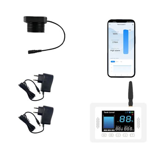 Foto - LCD Monitorral rendelkező vízszint érzékelő WiFi TUYA/Smart Life