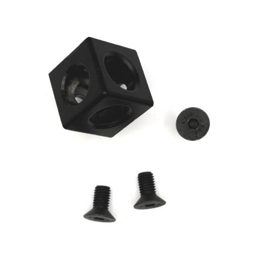 Foto - Kocka alumínium profilokhoz 30x30 - sarok derékszögű csatlakozó