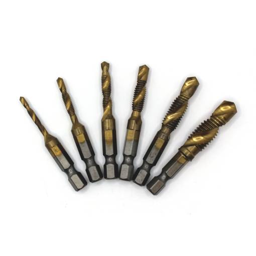 Foto - 6 menetes fúrókészlet - egyszerű M3, M4, M5, M6, M8, M10 menetek készítése