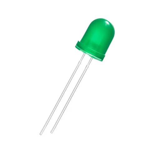 Foto - LED dióda - Zöld, diffúz, 8mm, 2,2V