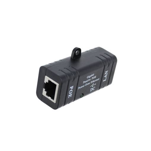 Foto - PoE passzív Gigabit injektor - DC csatlakozó 5,5/2,1mm, RJ45, 5-48V, 2A