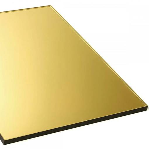 Foto - Akril lézeres feldolgozáshoz 500 x 300 x 3 mm - Tükör plexi, arany