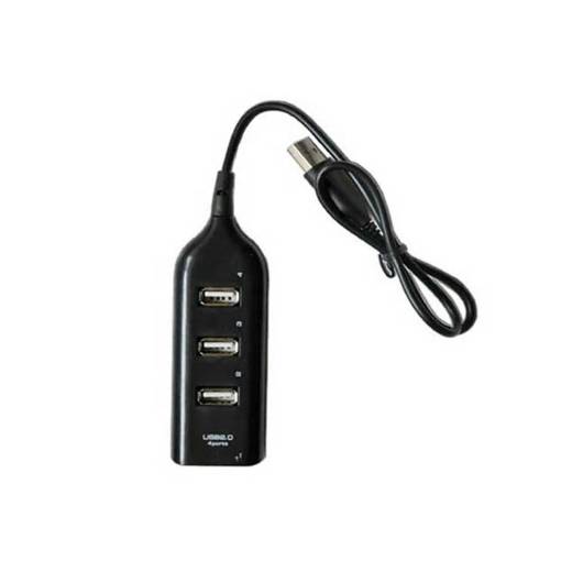 Foto - USB HUB négy USB 2.0 porttal - Fekete