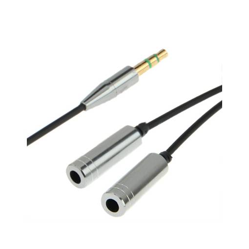 Foto - 3.5mm jack elágazó 2x 3.5mm jack - Ezüst