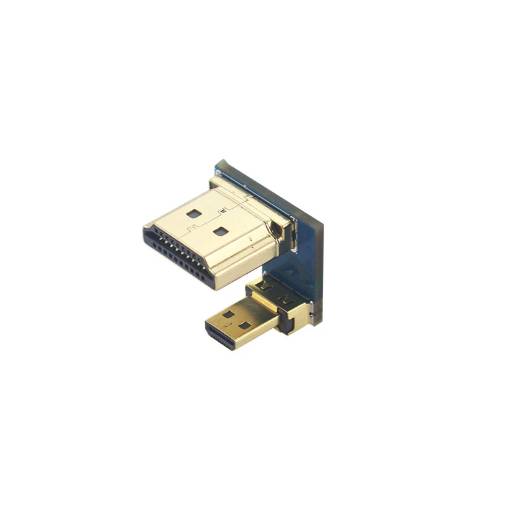 Foto - Micro HDMI dugasz-HDMI csatlakozó adapter a Pi 4-hez