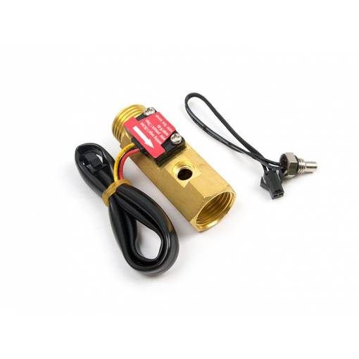 Foto - Sárgaréz áramlásmérő YF-B4 termisztorral 1/2" 1-25l/perc 5-15V
